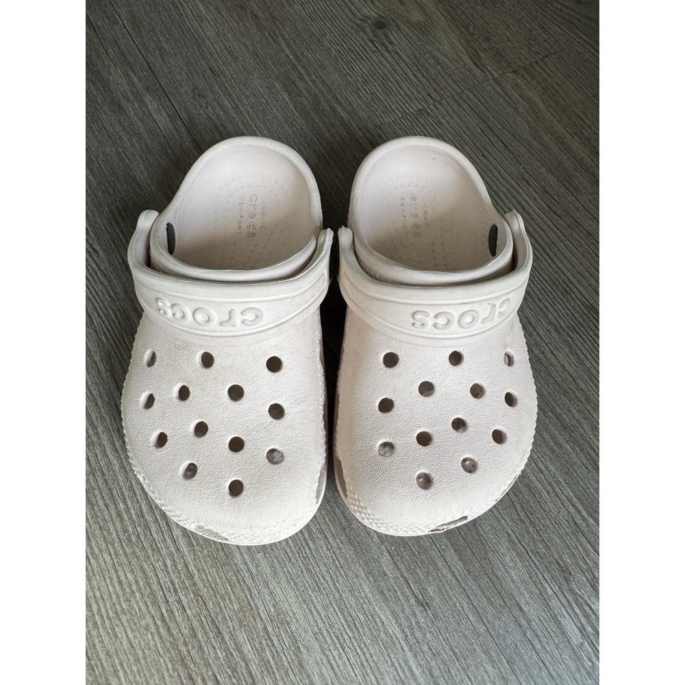 Crocs Kids Classic Clogs Light Pink C8 Toddler Slip On Sandals Shoes Girls